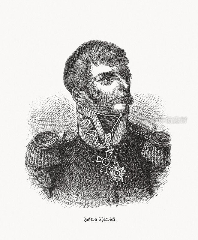 Józef Ch?opicki(1771-1854)，波兰将军，木刻，1893年出版